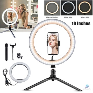 10 Inch LED Ring Light with Tripod Stand Kit for Camera Mobile Phone Selfie Video Live Stream
