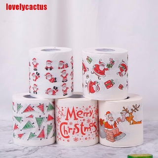 [lovely] servilleta de mesa de navidad casa santa claus baño rollo de papel de navidad decoración de pañuelos