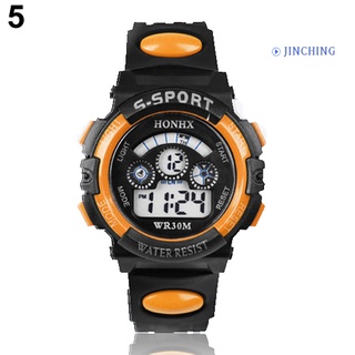 jinching Classic Men's Boys' Date Alarm Stopwatch Sports LED Digital Rubber Wrist Watch (6)