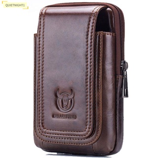 BULLCAPTAIN MEN'S Leather WAIST bag small money phone pocket PURSE