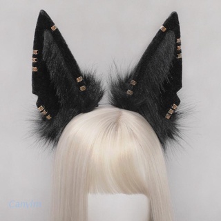 Canylm Cosplay peludo diadema Animal lobo diadema orejas pelo largo Kawaii accesorios de pelo