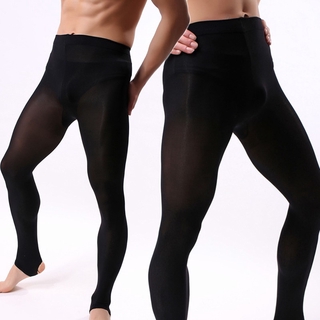 Pantalones casuales Sexy ver a través de Johns/ropa interior ajustada térmica para hombre