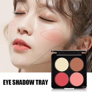 4 Colors Eyeshadow Palette Highlight Shimmering Naturally Long Lasting No Smudging Eye Shadow