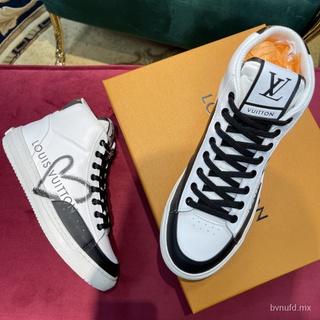 💯【ORIGINALS QUALITY 100%】2021 novos tênis masculinos e femininos de cano alto / sapatos casuais Louis Vuitton (1)