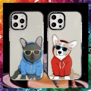 【High Quality】CASETiFY Corgi Fight Case iPhone 11 12 iPhone 7 8 Plus X XR XS MAX 11 12 pro Max SE 2021 12 mini Soft TPU Silicone Shockproof Clear Case Cover