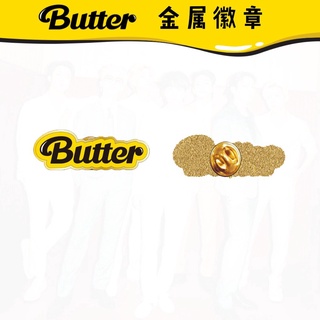 Bts Butter Logo Metal broche letra insignia brazalete ropa mochila adorno (4)