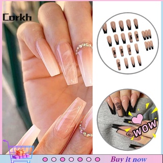 Corkh - puntas postizas de plástico para uñas postizas, puntas artificiales, todo partido para mujeres (1)