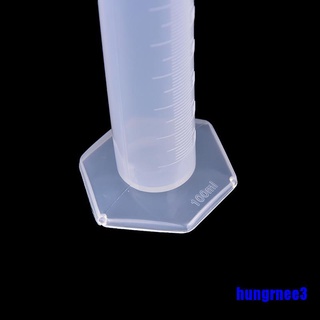 [COD] 10/25/50/100/250 ml cilindro de medición de plástico laboratorio prueba tubo graduado (8)