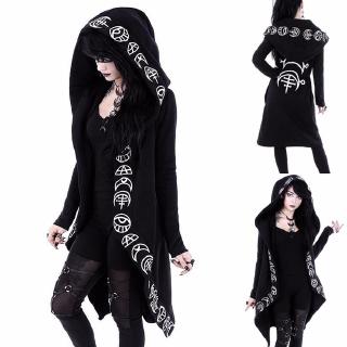 Punk style Women's Long Hoodie Gothic Style Ladies long Outerwear women's Cloak