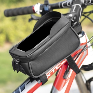 Bicycle Bag Mountain Bike Phone Holder Reflective Strips Rubber Zipper