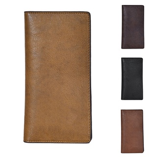 earnendup Solid Color Fashion Men Multi-slot Faux Leather Bifold Clutch Purse Long Wallet