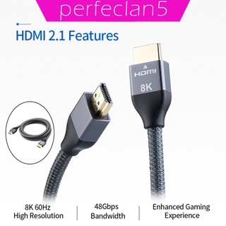 8K 60Hz 4K 120Hz HDMI Cable Braided Cord 48Gbps High Speed for HD TV Laptop Meet the quality standards, tested before