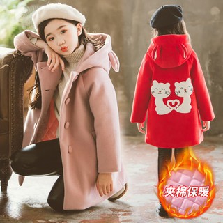 Bebé niñas ropa caliente gruesa capucha abrigo niños algodón invierno niños prendas de abrigo