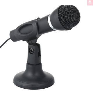 Mini micrófono con soporte mm Jack escritorio micrófono para ordenador juegos grabación Chatting canto reunión