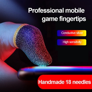 Gaming Finger Sleeve Controlador de juegos Guantes a prueba de sudor Puntas de los dedos transpirables para juegos móviles