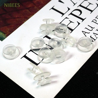 NIBEES 12mm Buttons Kids Adults Slipper Accessories Buckles Transparent Black DIY 100Pcs Plastic Handmade Shoes Charm/Multicolor