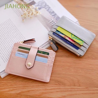 JIAHONG moda titular de la tarjeta de crédito mujeres Mini bolso de embrague corto cartera Hasp hombres cuero PU Unisex multifuncional Simple monedero/Multicolor