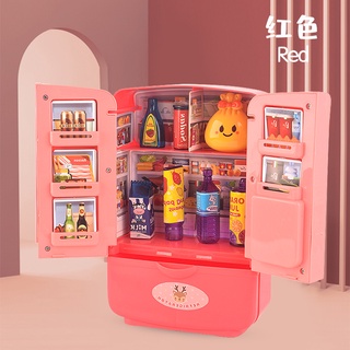 Los niños pretenden jugar con la serie de cocina refrigerador modelo juguetes de 3-6 años de edad juguetes educativos regalos de cumpleaños