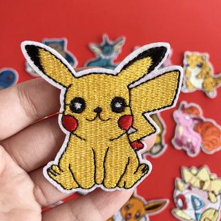 Pokemon Go-Anime Character Pikachu Iron-on Patch 1Pc DIY Coser En Hierro Insignias Parches (9)