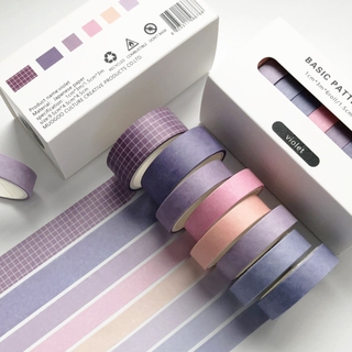 Set of 8 Colors Solid Color Paper Tape Washi Masking Tape DIY Decoration
