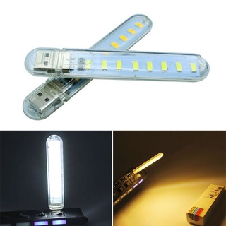 Portátil Mini USB LED lámparas 8 Leds bombilla luces ordenadores estudio luz blanco cálido/felicidad