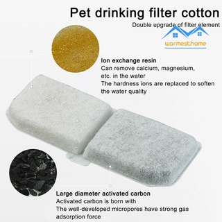 3x dispensador De agua para mascotas/artículo De Filtro De carbón activado De algodón