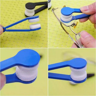 Abm Wholesale - Mini limpiador de gafas de microfibra, cepillo de limpieza, limpiador de lentes