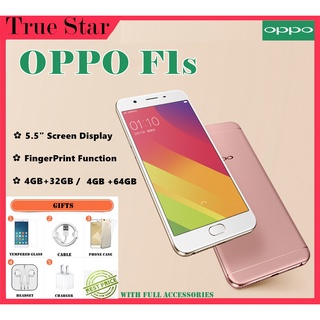 Oppo F1s Original 4GB + 64GB Accesorios completos Smartphone Android 95% Nuevo teléfono celular uesd