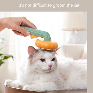 Qq * cepillo de limpieza automática para perros y gatos herramienta de aseo para mascotas suave eliminar la cubierta desprendible alfombrillas y caspa de pelo enredado (8)