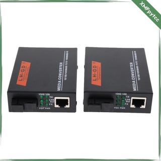 [XMFPYTCC] Convertidor de Medios Externo Gigabit Ethernet, Admite 10/100 / 1000Mbps, Transceptor Convertidor de Medios de Red