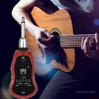 once b6 auriculares de guitarra amplificador mini enchufe amplificador de guitarra bluetooth compatible receptor recargable para bolsillo eléctrico de viaje