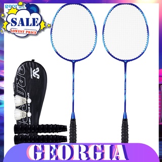 georgia Sturdy Badminton Rackets Couple Badminton Rackets Set Professional for Home