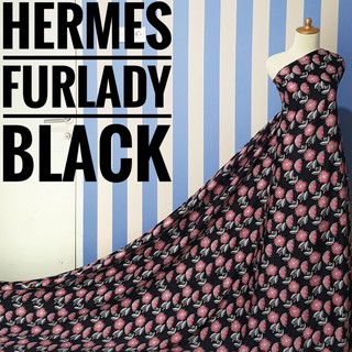 Furlady negro Hermes metro tela (0,5 m)