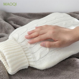 MAOQI Soft Knitted Cover Warm Hand Warmer Hot Water Bottle Heat Preservation Removable Reusable Cold-proof Safe Explosion-proof Water Injection Bag/Multicolor