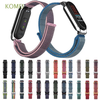 KOMEI Fashion Nylon Fiber Band Stretchable Breathable Replacement Wristband Fitness Tracker Magic Tape Loop Belt Miband Wrist Strap/Multicolor