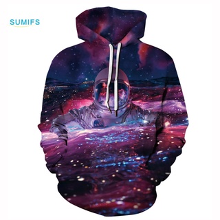 sumifs Men Women Hooded Sweatshirt 3D Print Drawstring Hoodie Comfy for Office (8)
