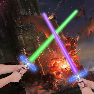 Holiday Colorful Cross Telescopic Laser Sword Children Toy Sword Outdoor Lightsaber