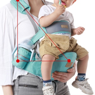 ainomi baby sling carrier walkers taburete de cintura canguro frente frente recién nacido asiento de cadera bebé portador envoltura bolsa soporte hipseat verde claro (6)