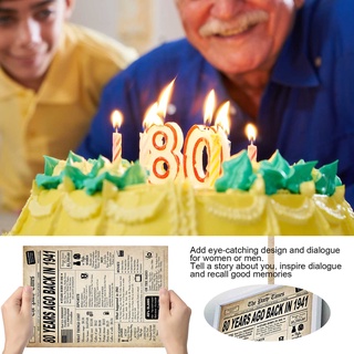 Decoración de fiesta de cumpleaños tarjeta de cumpleaños póster elegante Vintage decoración de mesa regalo para mujeres o hombres