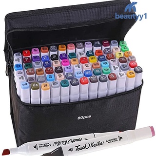 Available 60 Color Marker Pen Double-headed Marker Pen Sketch Writing Painting Underline Marker Pen Artist Painting Double-headed Art Marker Pen With Zipper Storage Bag COD