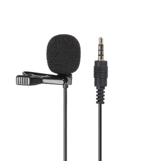 Microfono Lavalier Solapa Jack Plug 3.5mm Con Clip Negro Cable 1.5m (1)