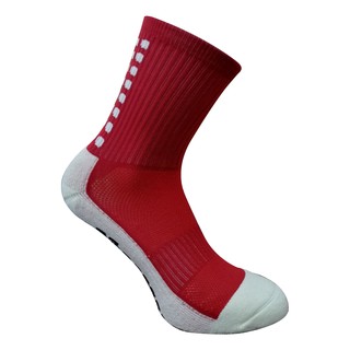 1-3 pares Trusox Dentro y fuera deportes gimnasio fútbol antideslizantes calcetines de fútbol rojo