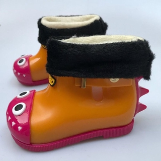 listo stock. zapatos de lluvia impermeables para niños con patrón de tiburón y botas de lluvia cubierta interior unisex