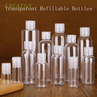 creativo seguro botellas recargables dispensadores líquidos vacíos botella de spray cosmética portátil viaje libre de tóxicos perfume plástico transparente