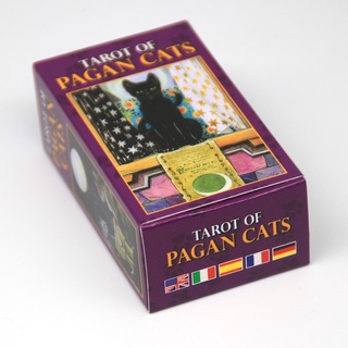 attack 78 cartas baraja tarot de gatos paganos completo inglés fiesta de la familia juego de mesa oracle tarjetas astrología adivinación destino tarjeta (6)