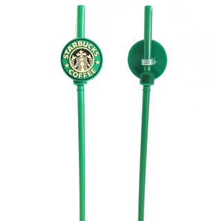 Starbucks Green Color Edition-Tubo De Paja De Plástico Reutilizable