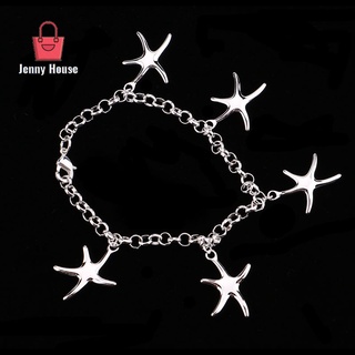 nueva pulsera de cadena de estrella de mar de plata esterlina 925 para mujer regalo
