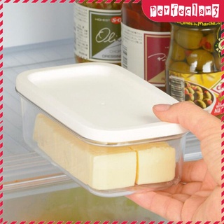 caja de plástico transparente para mantequilla con tapa, caja de almacenamiento de queso