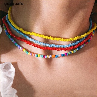 guaguafu bohemio hecho a mano arco iris cuentas gargantilla collar de color caramelo cuentas mujeres joyería mx