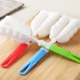 Cepillo de esponja con mango largo, cepillo para lavar platos, cepillo de botella, herramienta de limpieza de cocina